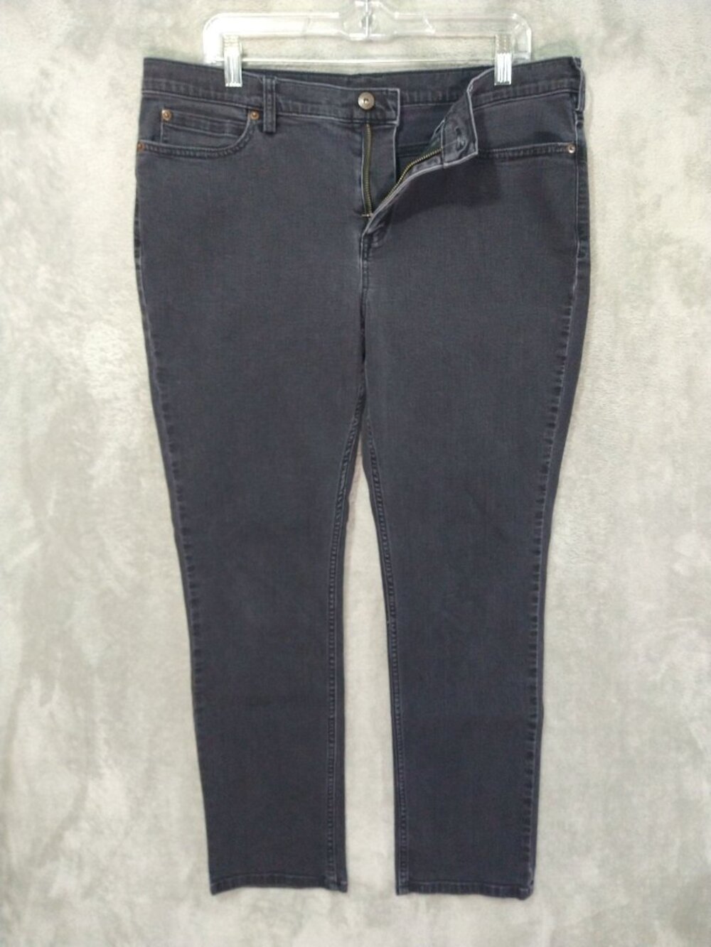 Duluth Trading Jeans Womens 16x31 Black DuluthFlex Stretch Skinny Mid Rise